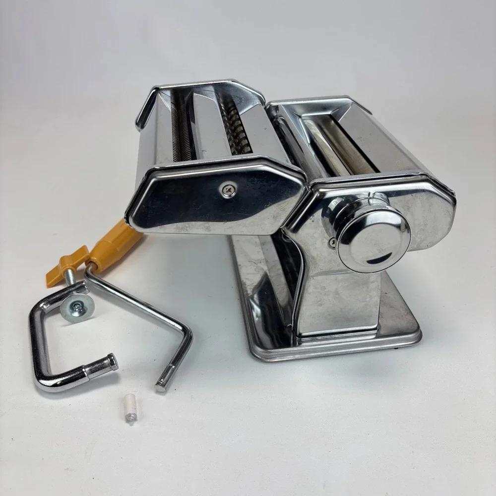 Unbranded Pasta Machine Maker Silver Stainless Steel Manual Roller